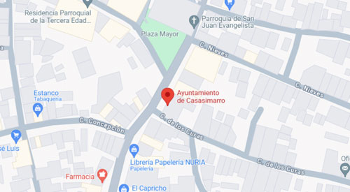 mapa Registro Civil y Juzgado de Paz de Casasimarro, Cuenca