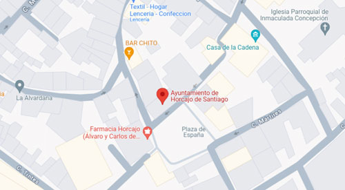 mapa Registro Civil y Juzgado de Paz de Horcajo de Santiago, Cuenca